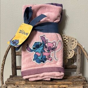 Disney Angel and Stitch Set of 2  HAND TOWELS NWT